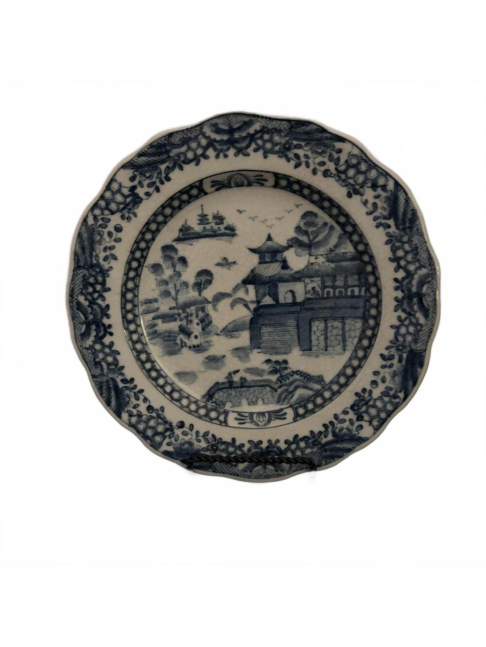 Wong Lee Co. Blue and White Scenic Decorative Plate